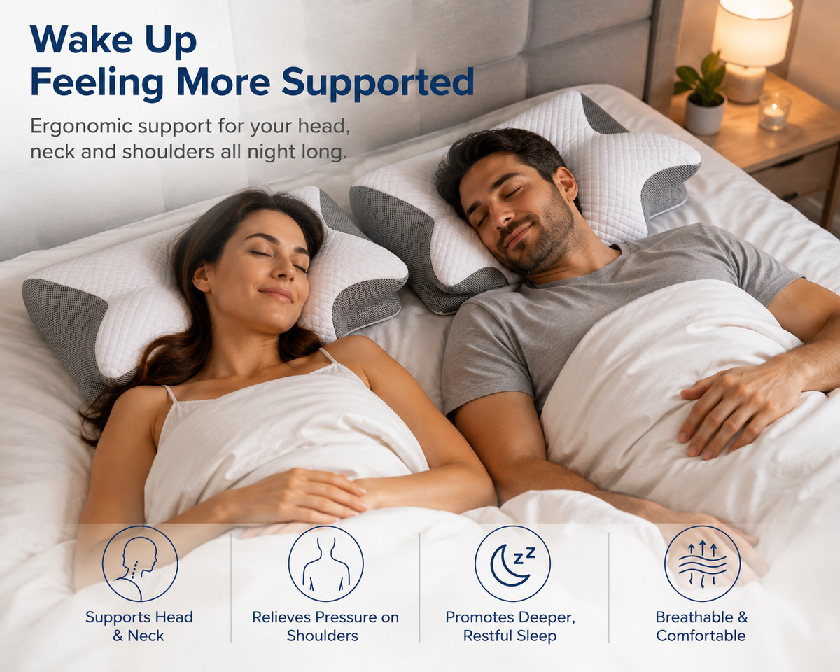 🦋 Butterfly Contour Memory Foam Neck Pillow – 50% OFF Today