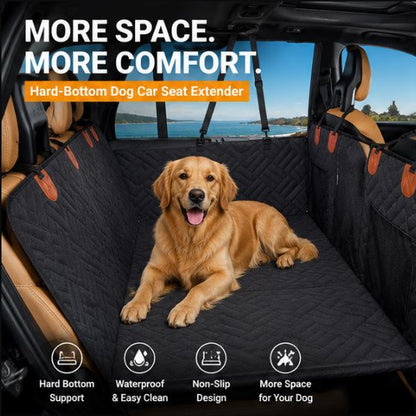 Premium Hard Bottom Waterproof Dog Car Seat Cover - 50% OFF Today Only