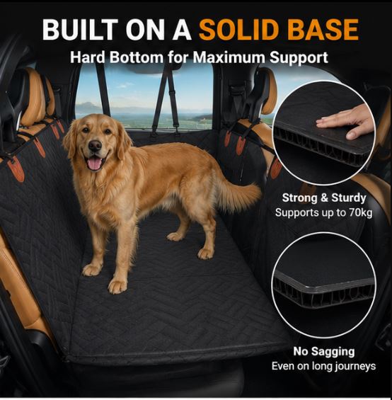 Premium Hard Bottom Waterproof Dog Car Seat Cover - 50% OFF Today Only