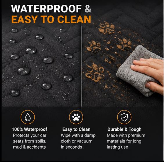 Premium Hard Bottom Waterproof Dog Car Seat Cover - 50% OFF Today Only