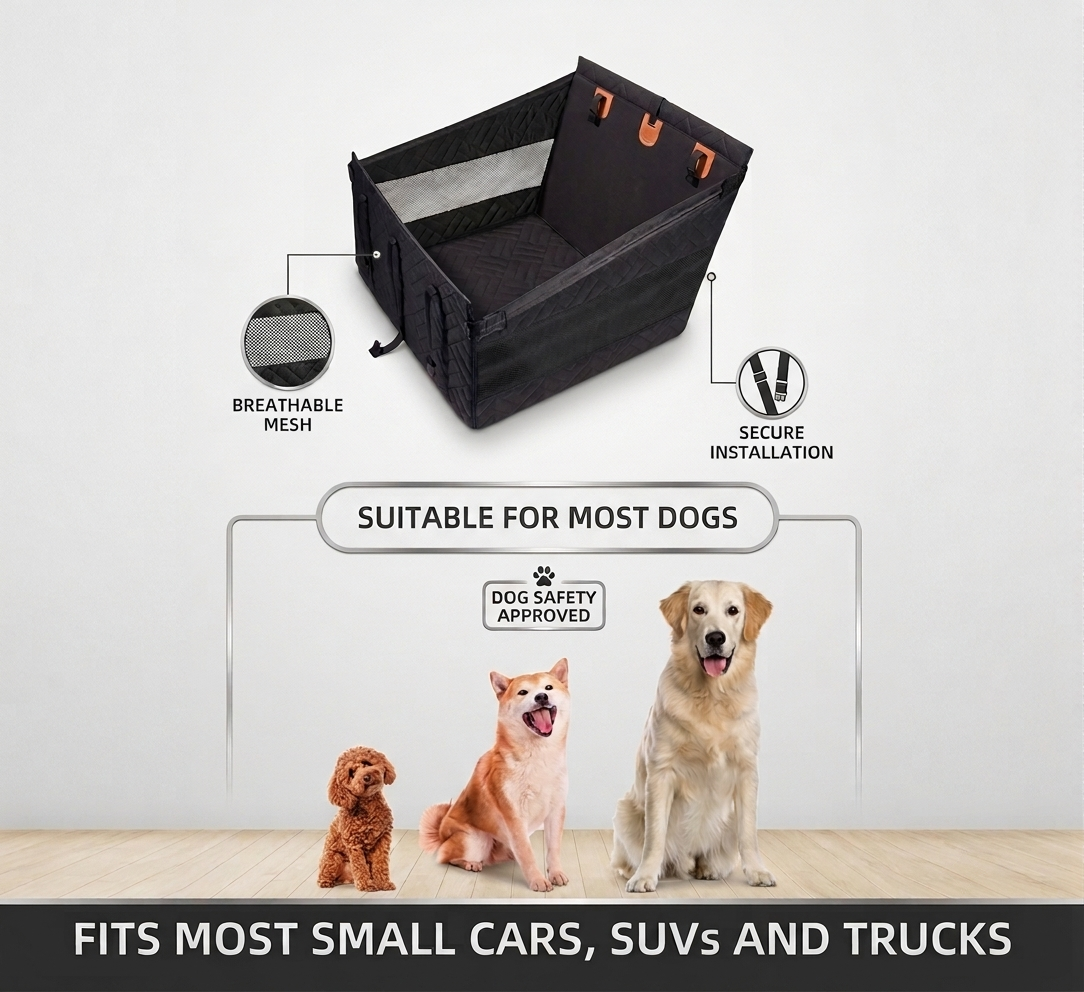 Hard-Bottom Single Dog Car Seat Cover - 50% OFF Today