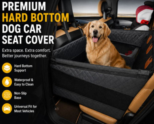 Hard-Bottom Single Dog Car Seat Cover - 50% OFF Today
