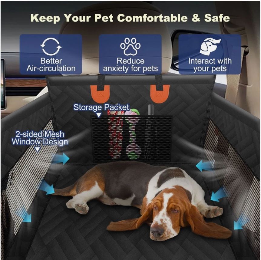 Hard-Bottom Single Dog Car Seat Cover - 50% OFF Today