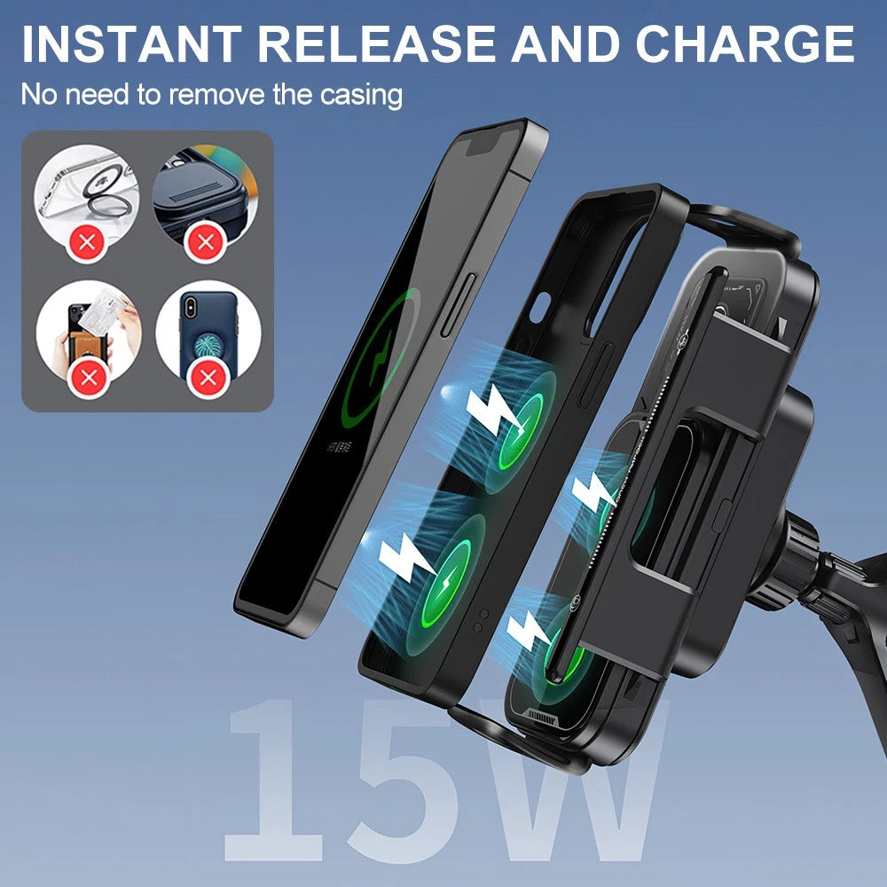 Wireless Charging Rotating Car Mount - 50% OFF Until Stock Lasts