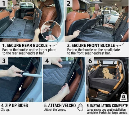 Hard-Bottom Single Dog Car Seat Cover - 50% OFF Today
