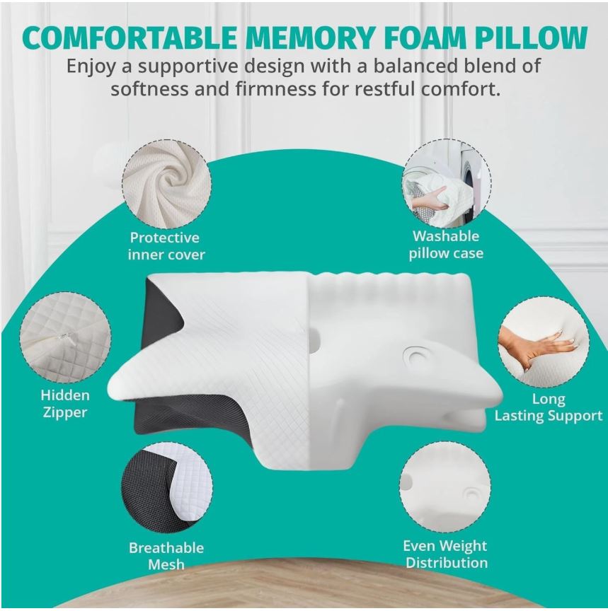 🦋 Butterfly Contour Memory Foam Neck Pillow – 50% OFF Today